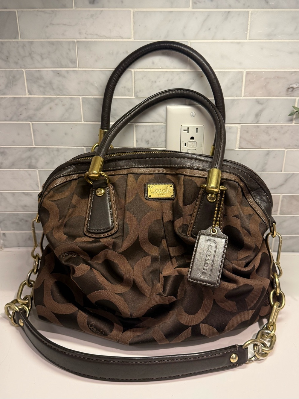 Vintage Coach Madison Maggie Satchel Handbag
